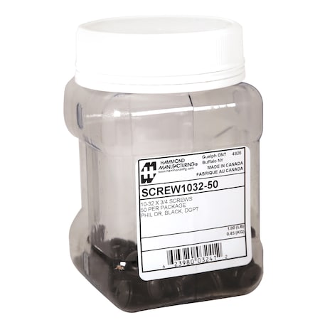 Hammond 10-32 Rack Screws, 50-Count SCREW1032-50